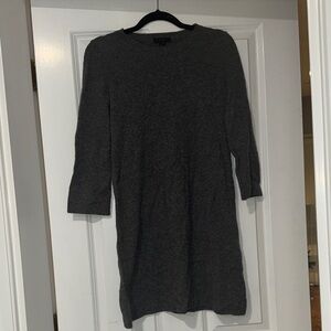 J. Crew Charcoal Cashmere Long Sleeve Dress